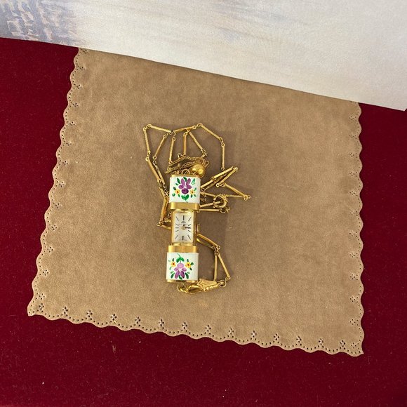 Vintage Bucherer Swiss Slide Watch and Necklace - Picture 9 of 14